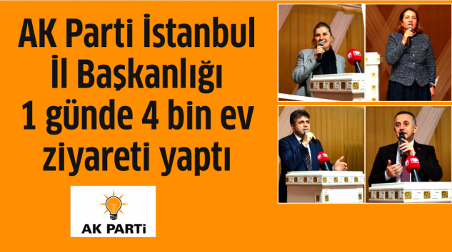 AK Parti İstanbul İl Başkanlığı: 1 günde 4 bin ev ziyareti yaptık
