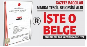 İşte Gazete Bağcılar’ın marka tescil belgesi